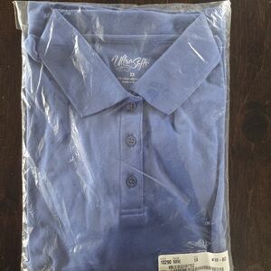 Women's Short Sleeve Polo Tee - Blue